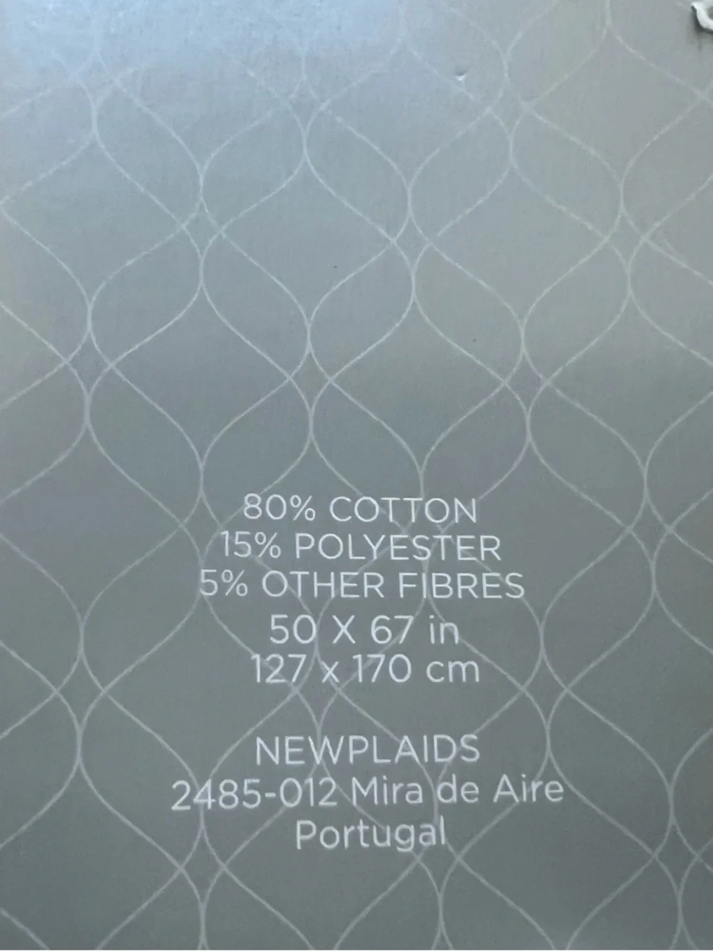ROCA HOME PORTUGAL WAFFLE WEAVE KNIT COTTON MINT GREEN THROW BLANKET 50